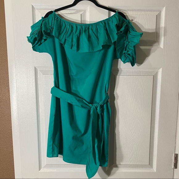Juicy Couture ruffle collar green dress Size Small - Picture 2 of 16